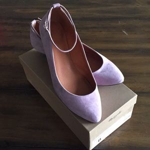 Madewell Ankle Wrap Mini Wedge - Violet Haze